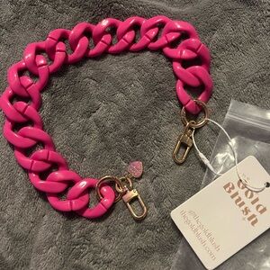 Gold Blush Acrylic Luxe Bag Chain 18”